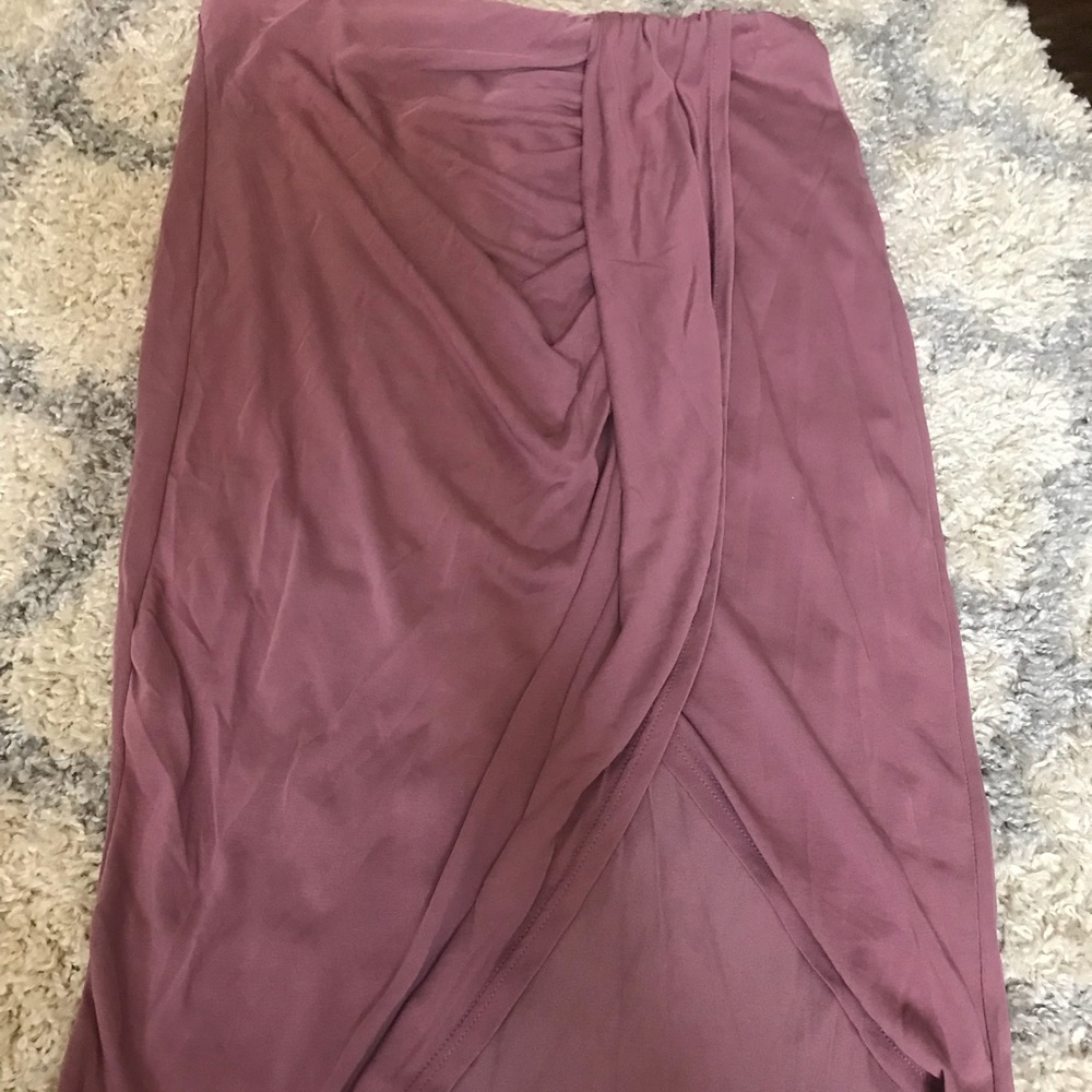 Mauve high low skirt